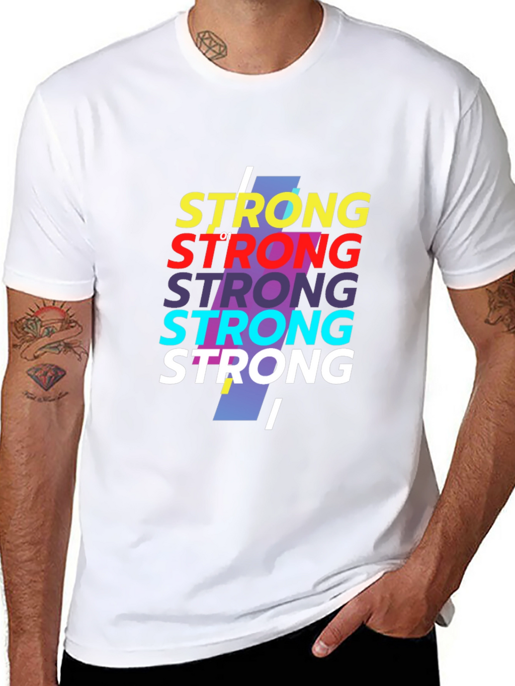 Strong Graphic Print Crew Neck T-Shirt
