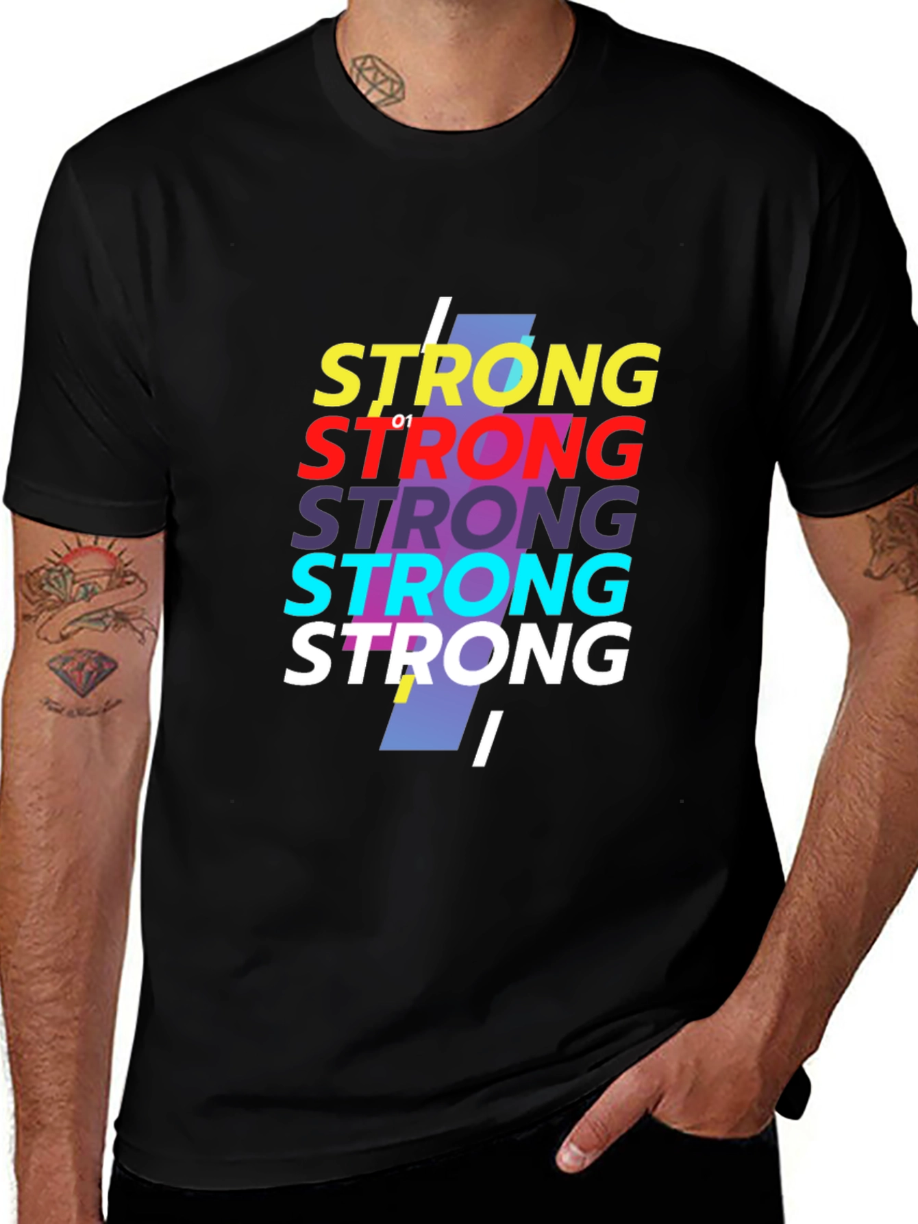 Strong Graphic Print Crew Neck T-Shirt