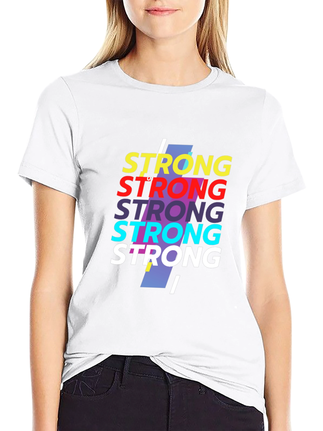 Strong Graphic Print Crew Neck T-Shirt