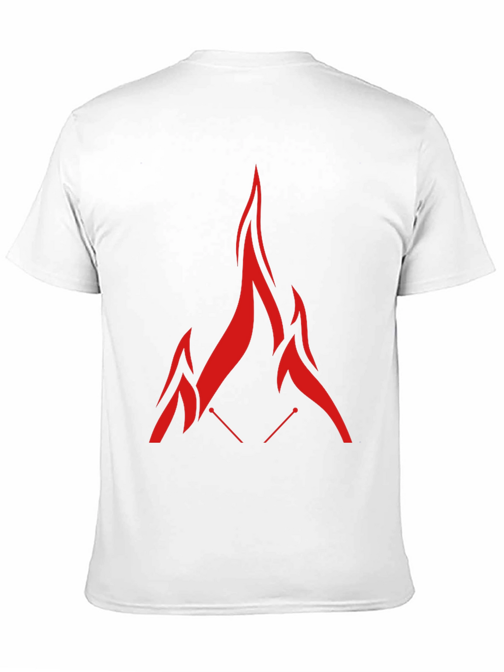 Red Flame Graphic Black T-Shirt