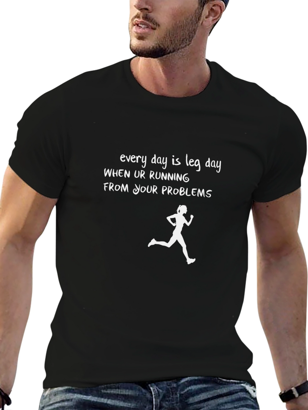 Running From Problems Leg Day T-Shirt