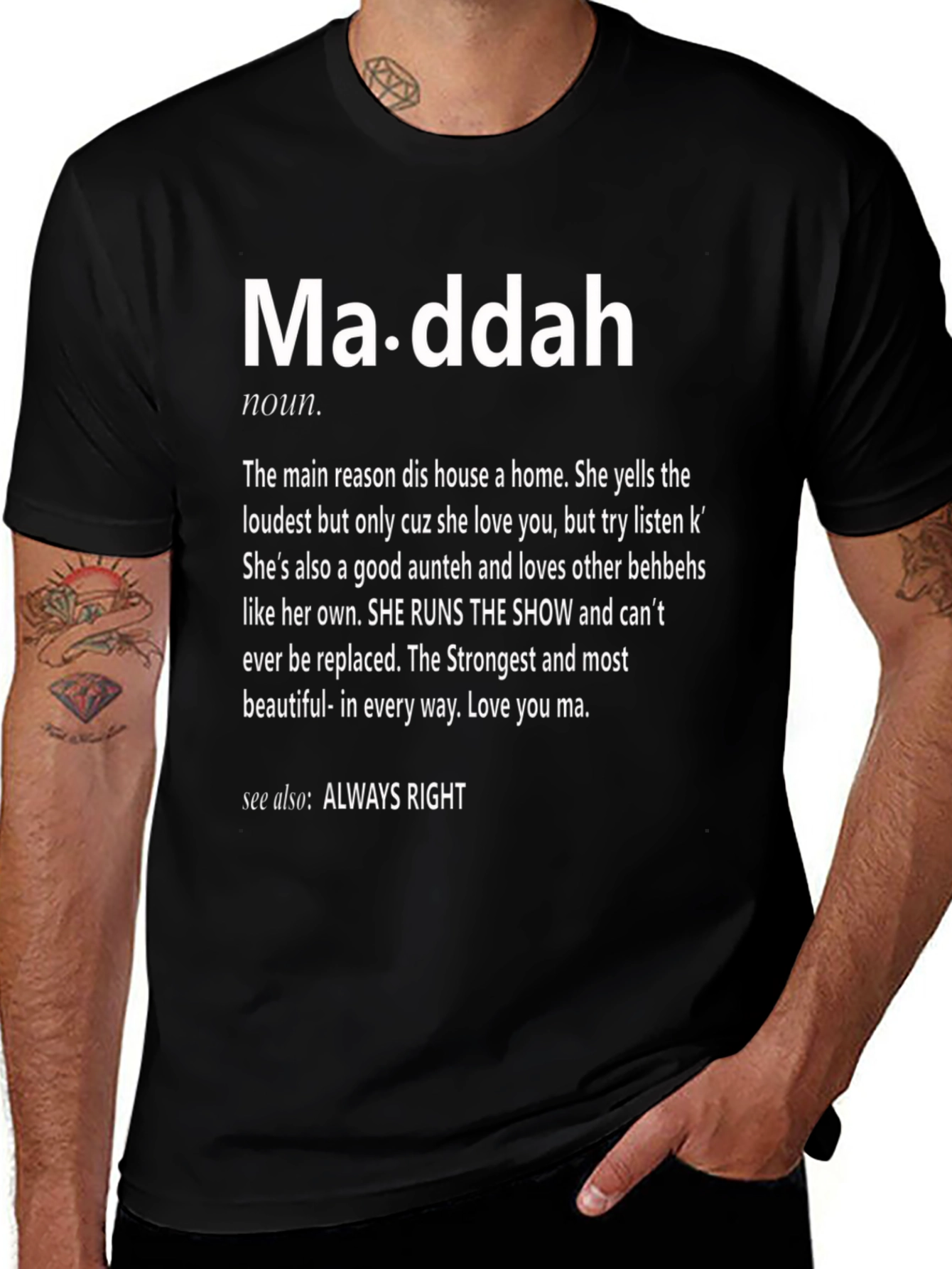 Ma-ddah Definition Black T-Shirt