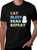 Eat Sleep Read Repeat T-Shirt Book Lover