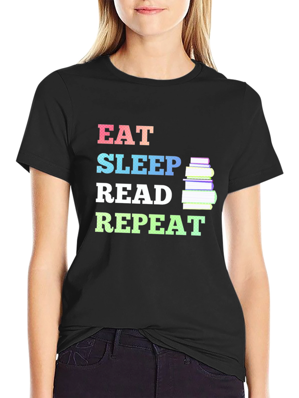 Eat Sleep Read Repeat T-Shirt Book Lover