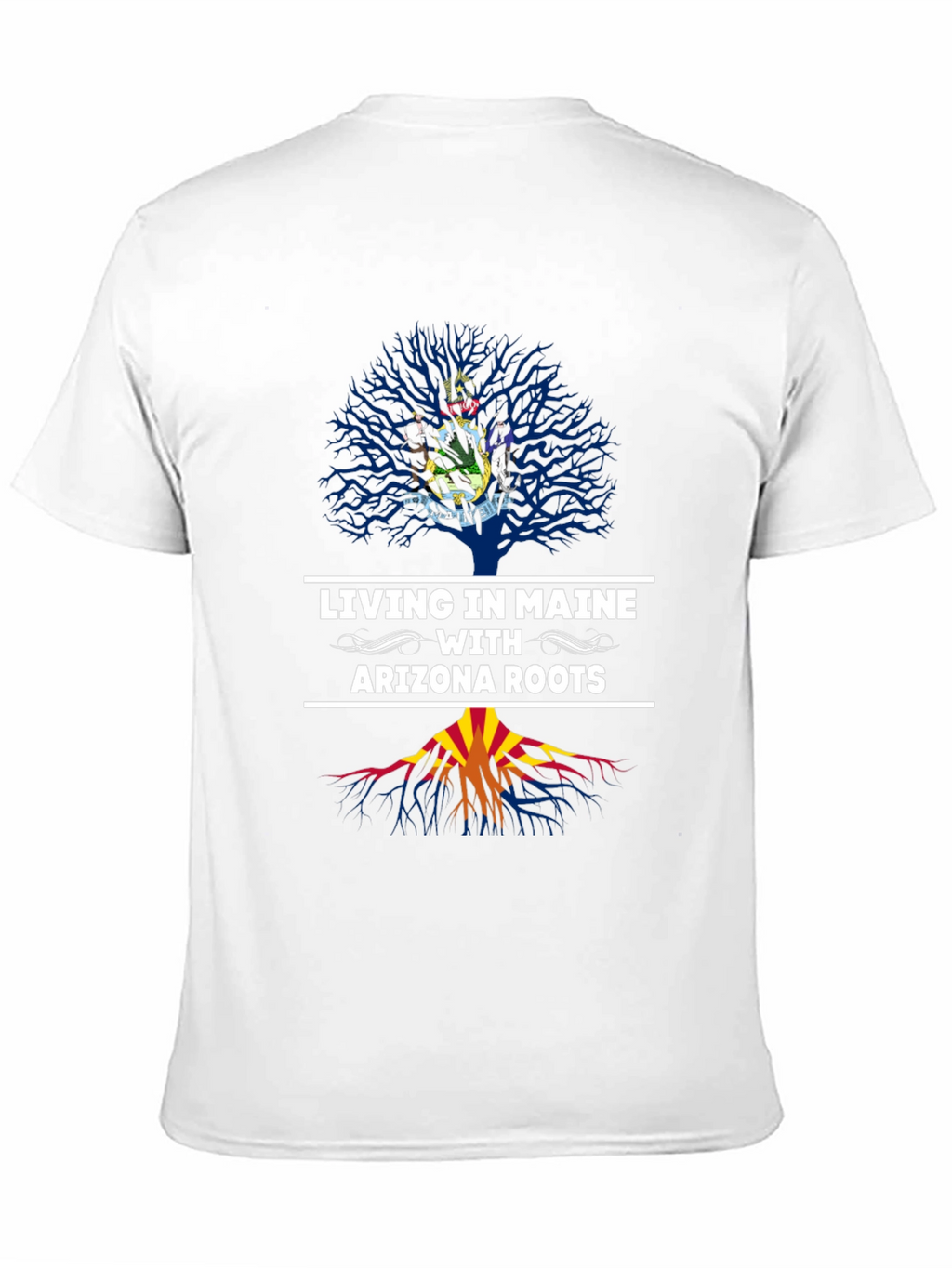Maine & Arizona Roots Black T-Shirt
