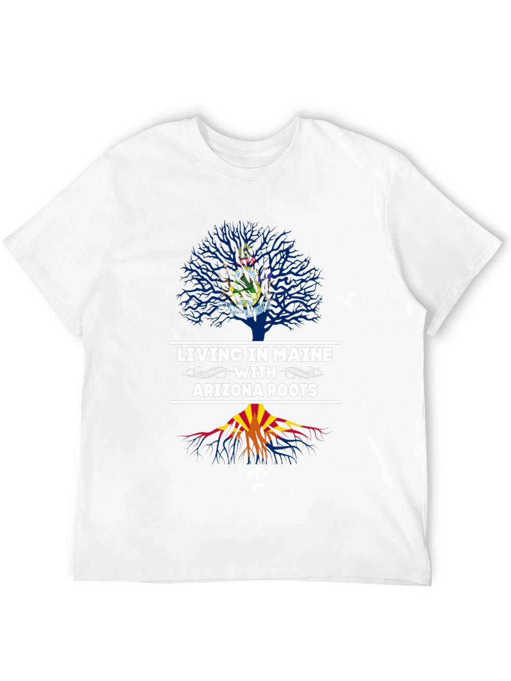 Maine & Arizona Roots Black T-Shirt