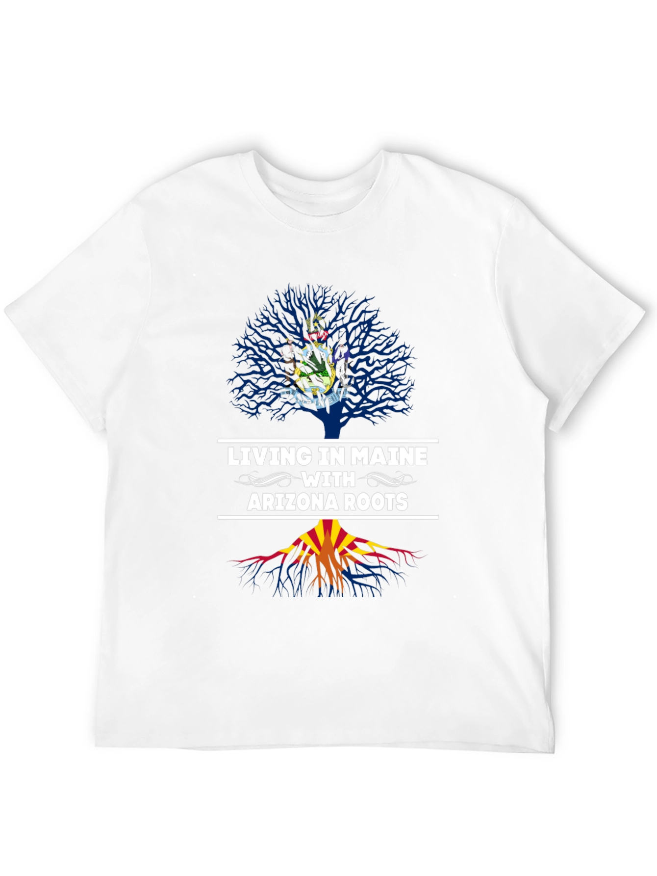 Maine & Arizona Roots Black T-Shirt