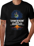 Maine & Arizona Roots Black T-Shirt