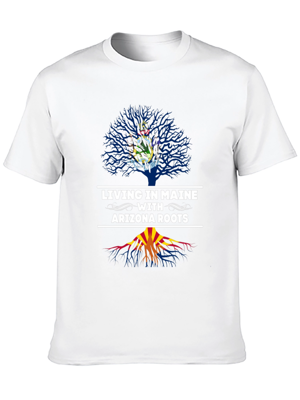 Maine & Arizona Roots Black T-Shirt