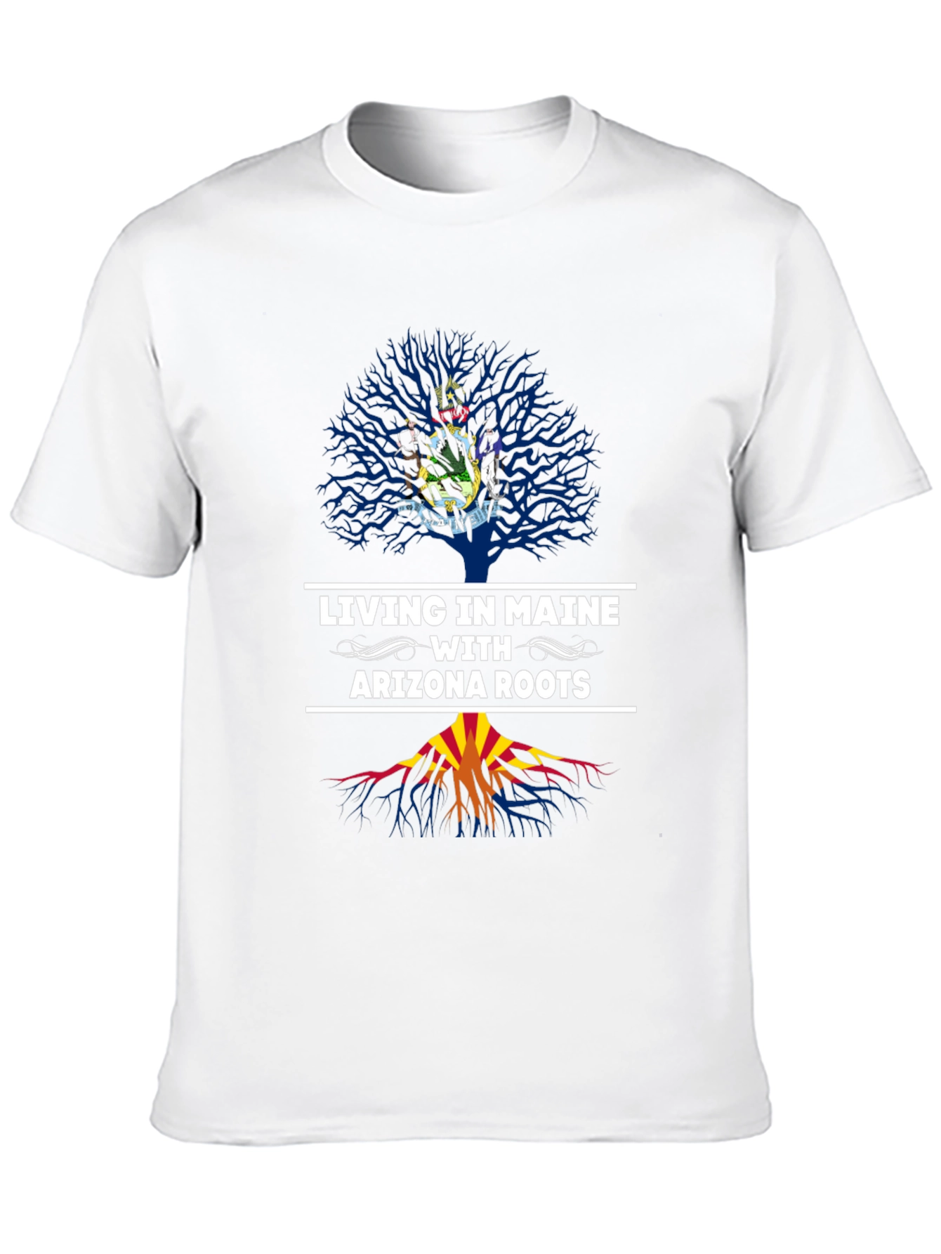 Maine & Arizona Roots Black T-Shirt