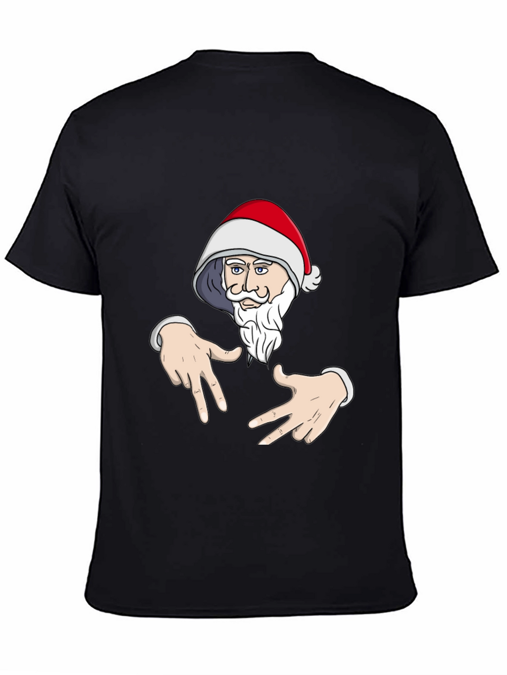 Santa Claus Gangsta T-Shirt Black