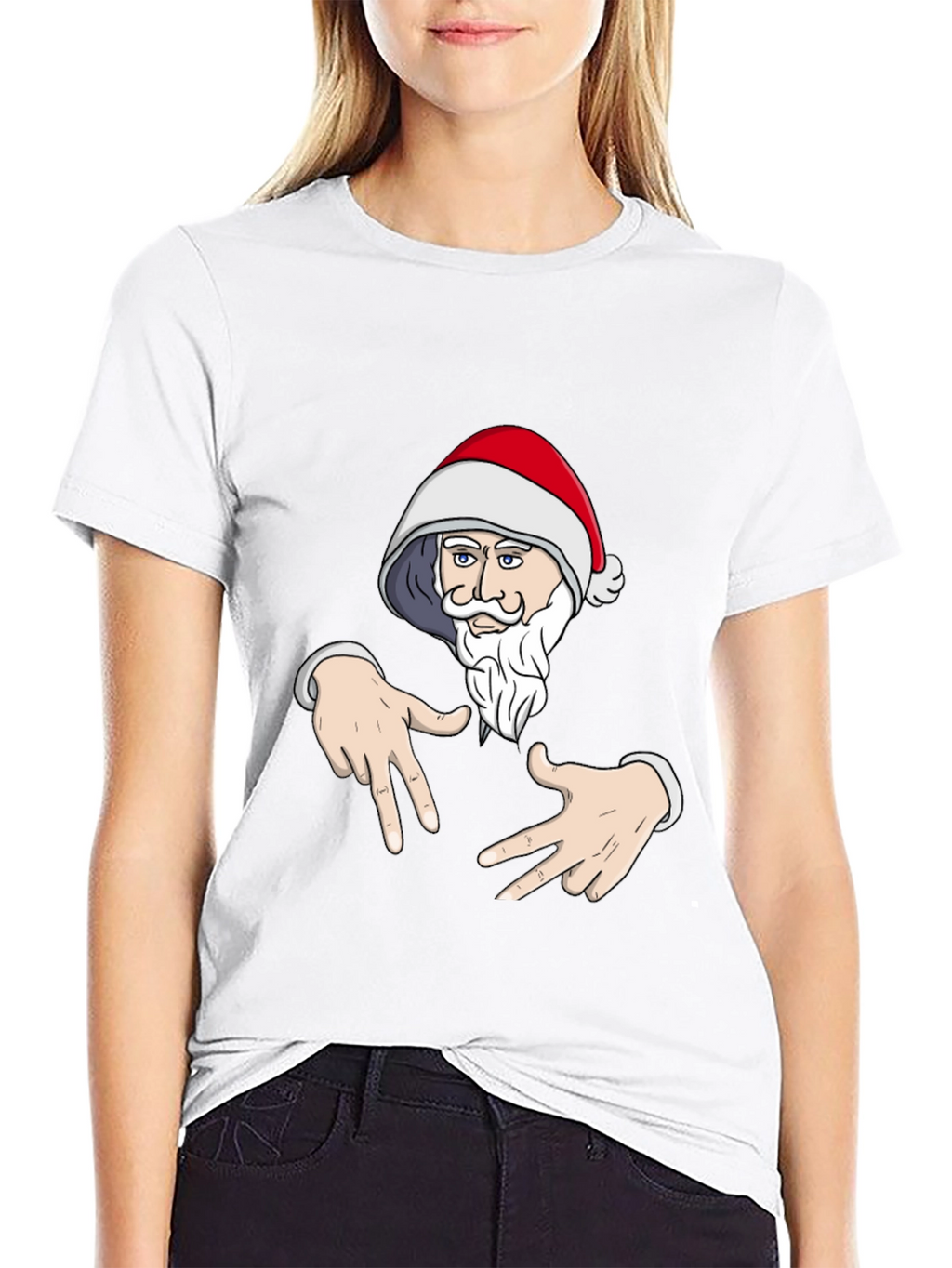 Santa Claus Gangsta T-Shirt Black