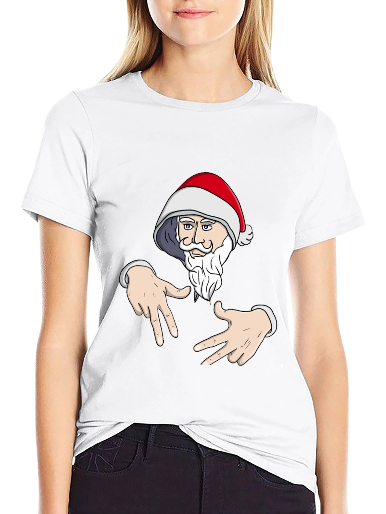 Santa Claus Gangsta T-Shirt Black