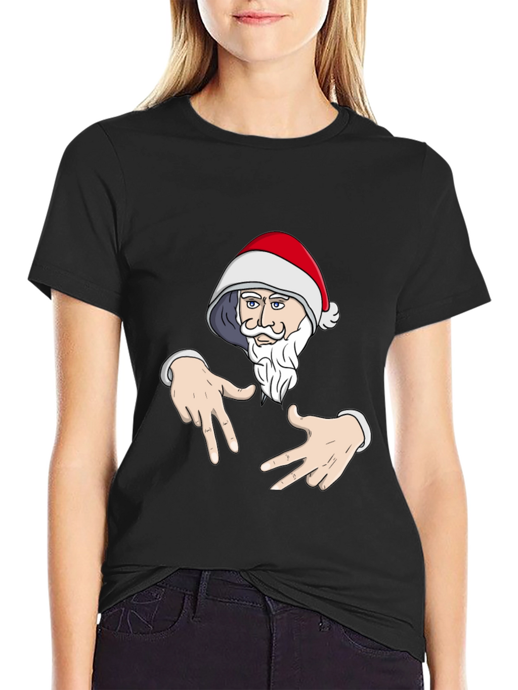 Santa Claus Gangsta T-Shirt Black