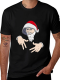 Santa Claus Gangsta T-Shirt Black