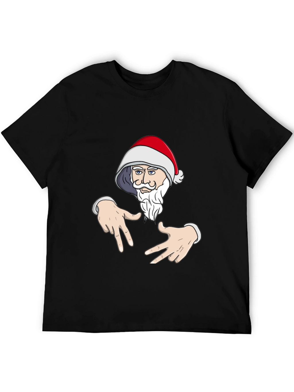 Santa Claus Gangsta T-Shirt Black