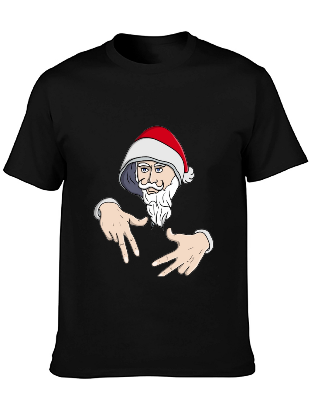 Santa Claus Gangsta T-Shirt Black