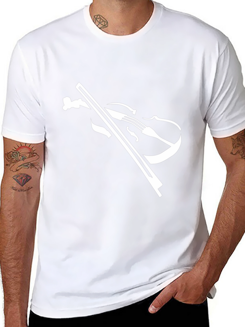 Violin Graphic Tee - Musical Instrument T-Shirt