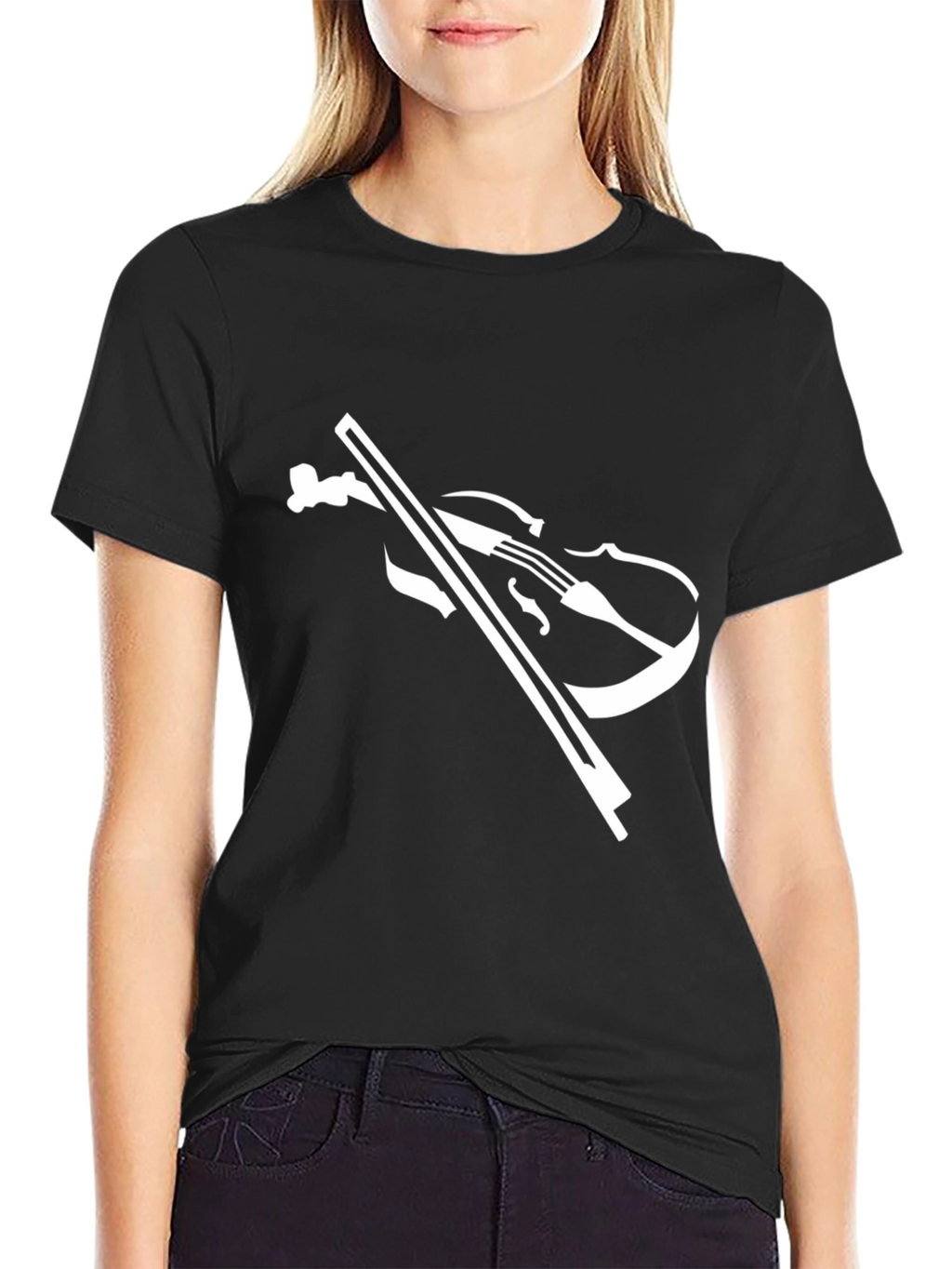 Violin Graphic Tee - Musical Instrument T-Shirt