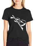 Violin Graphic Tee - Musical Instrument T-Shirt