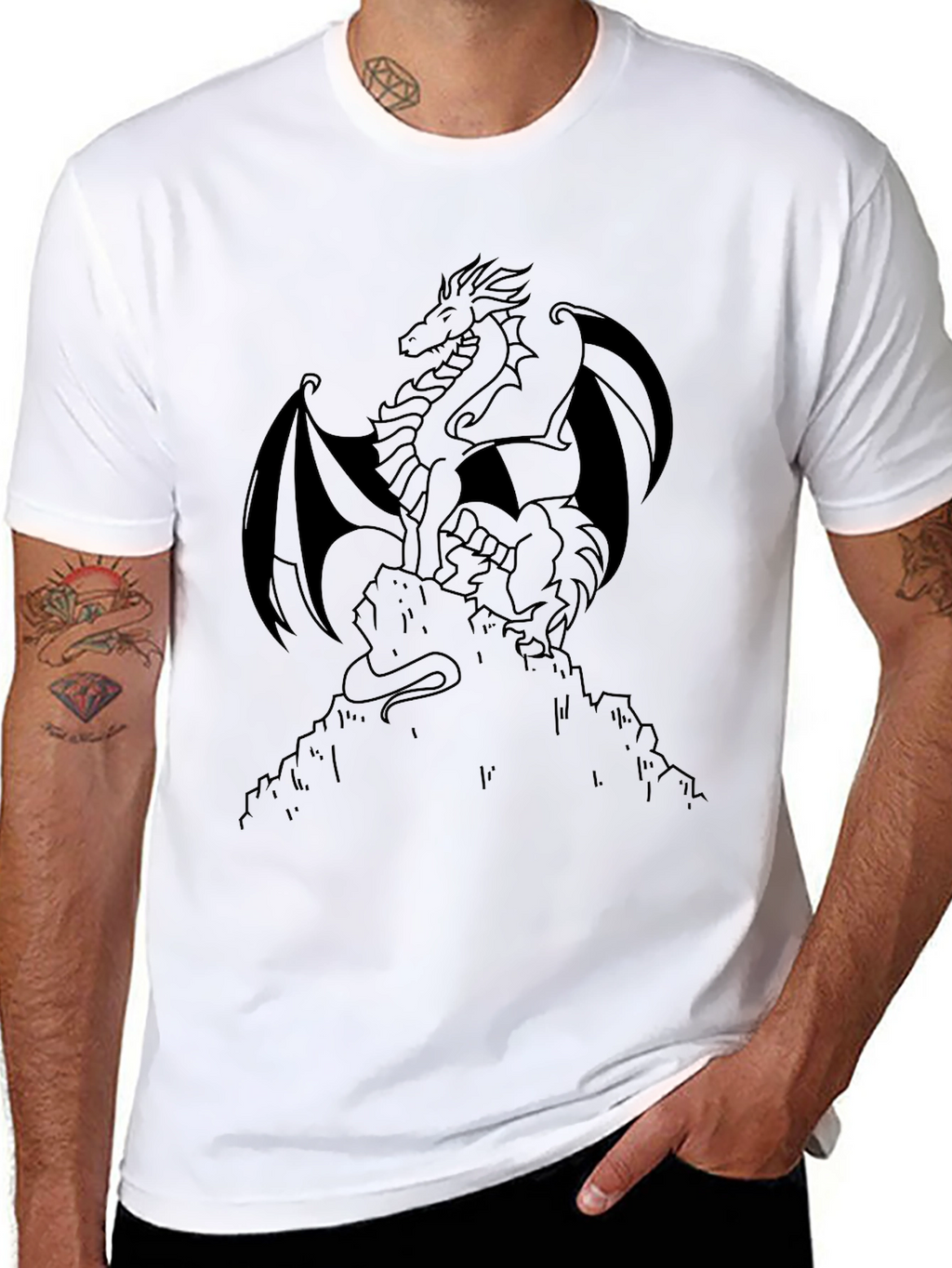 Dragon Graphic Tee - Black Shirt