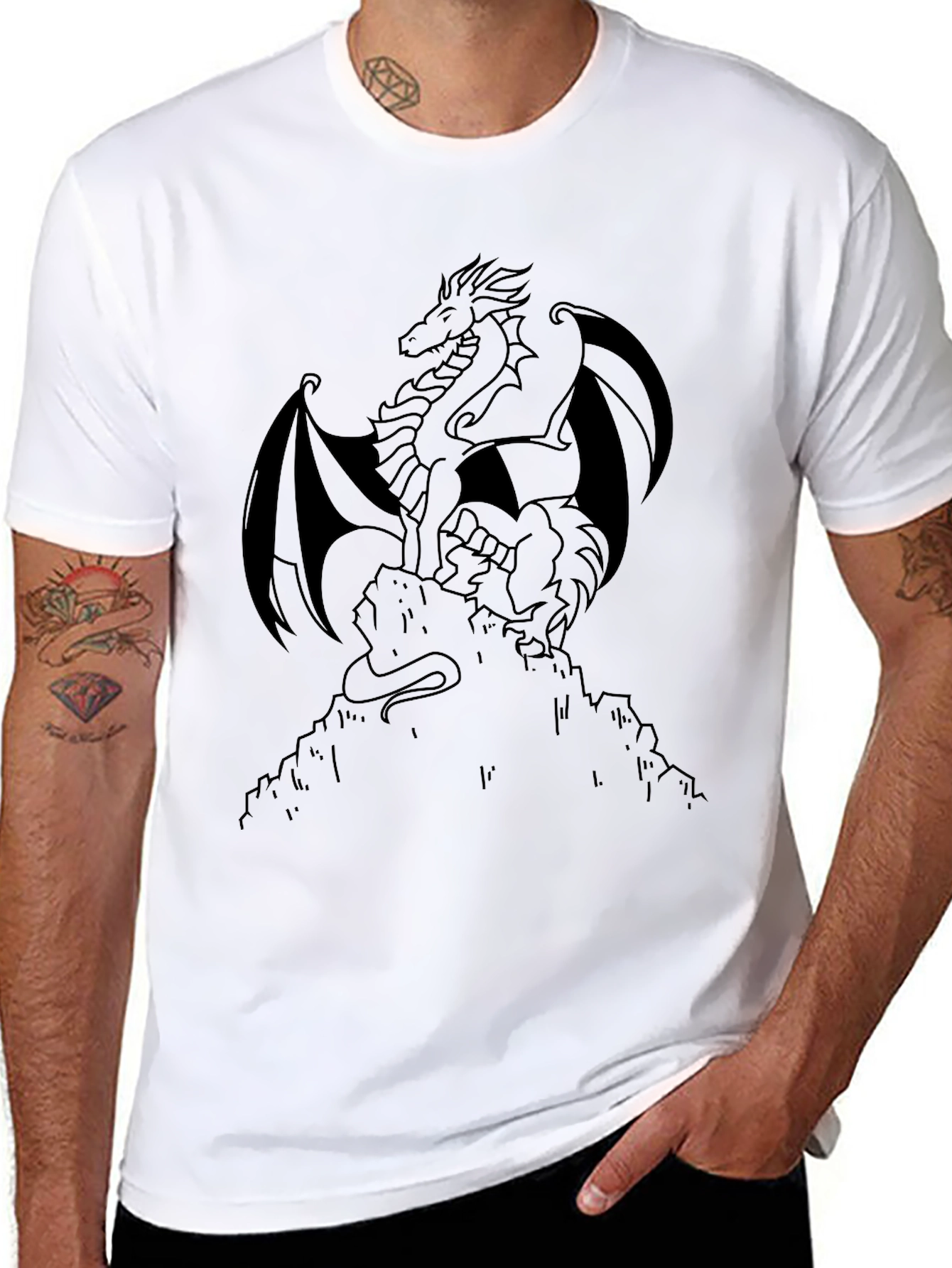 Dragon Graphic Tee - Black Shirt