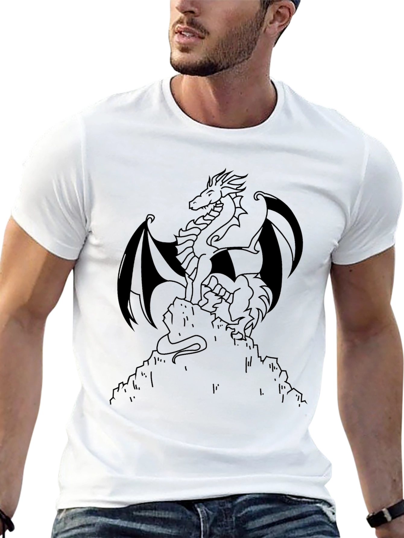 Dragon Graphic Tee - Black Shirt