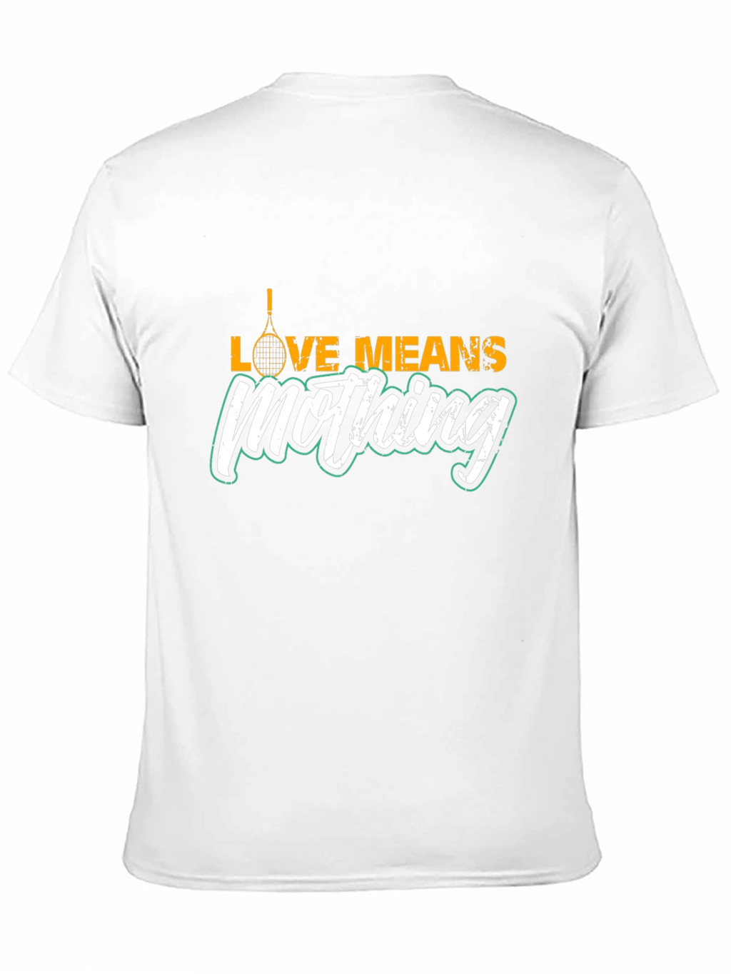 Love Means Nothing Tennis Graphic Tee - Black