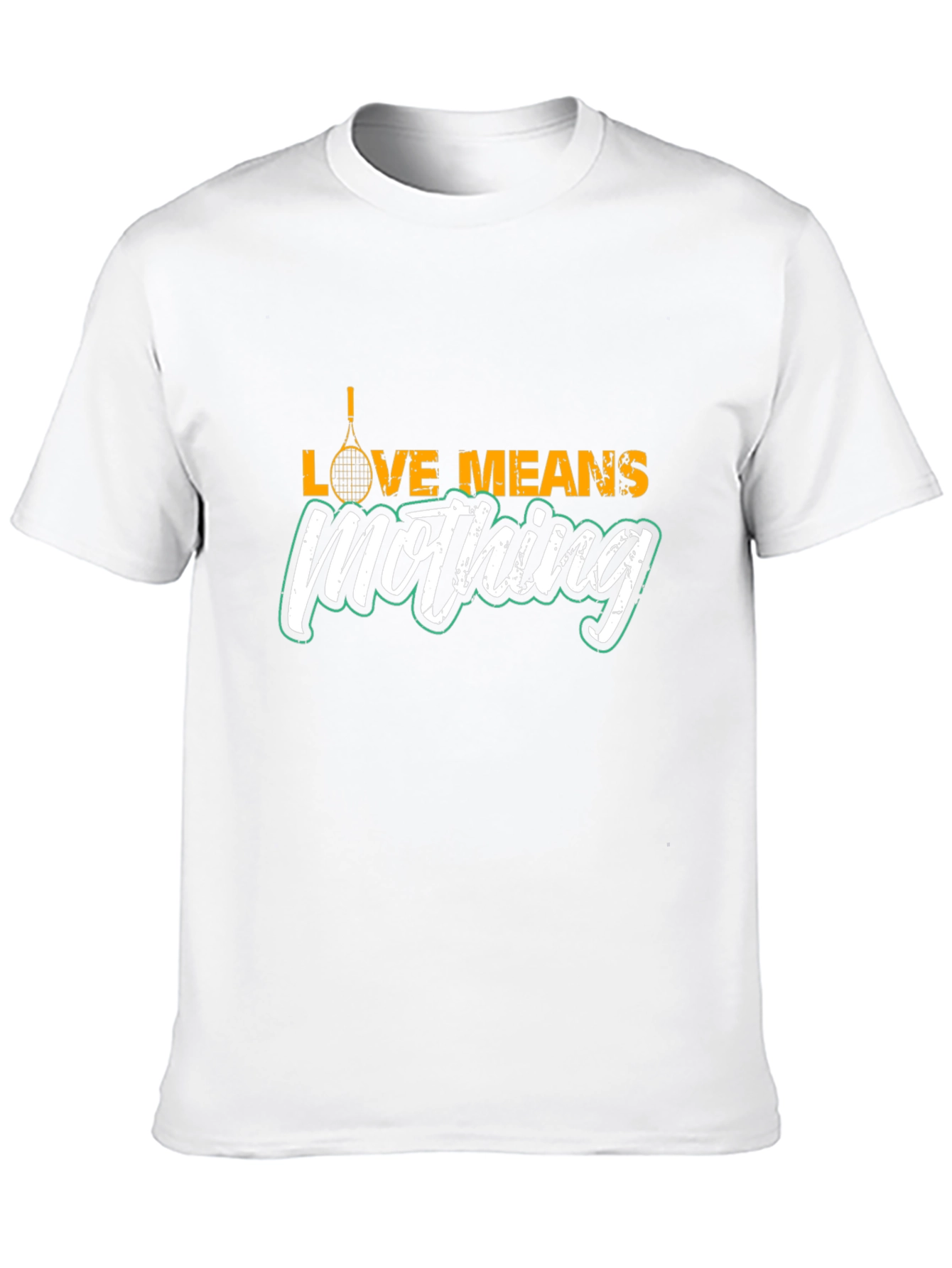Love Means Nothing Tennis Graphic Tee - Black