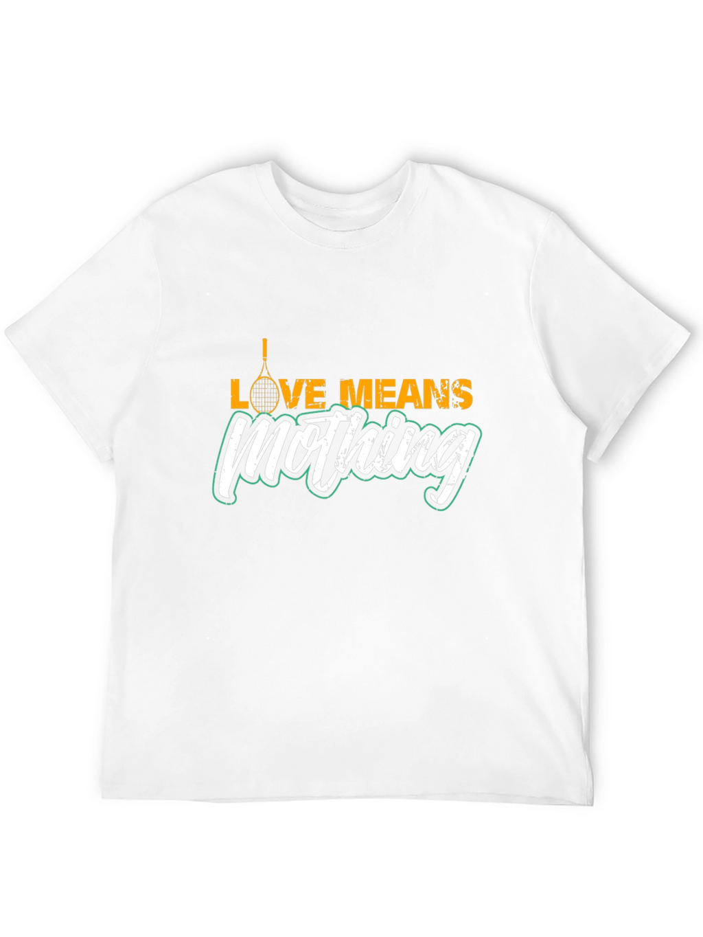 Love Means Nothing Tennis Graphic Tee - Black
