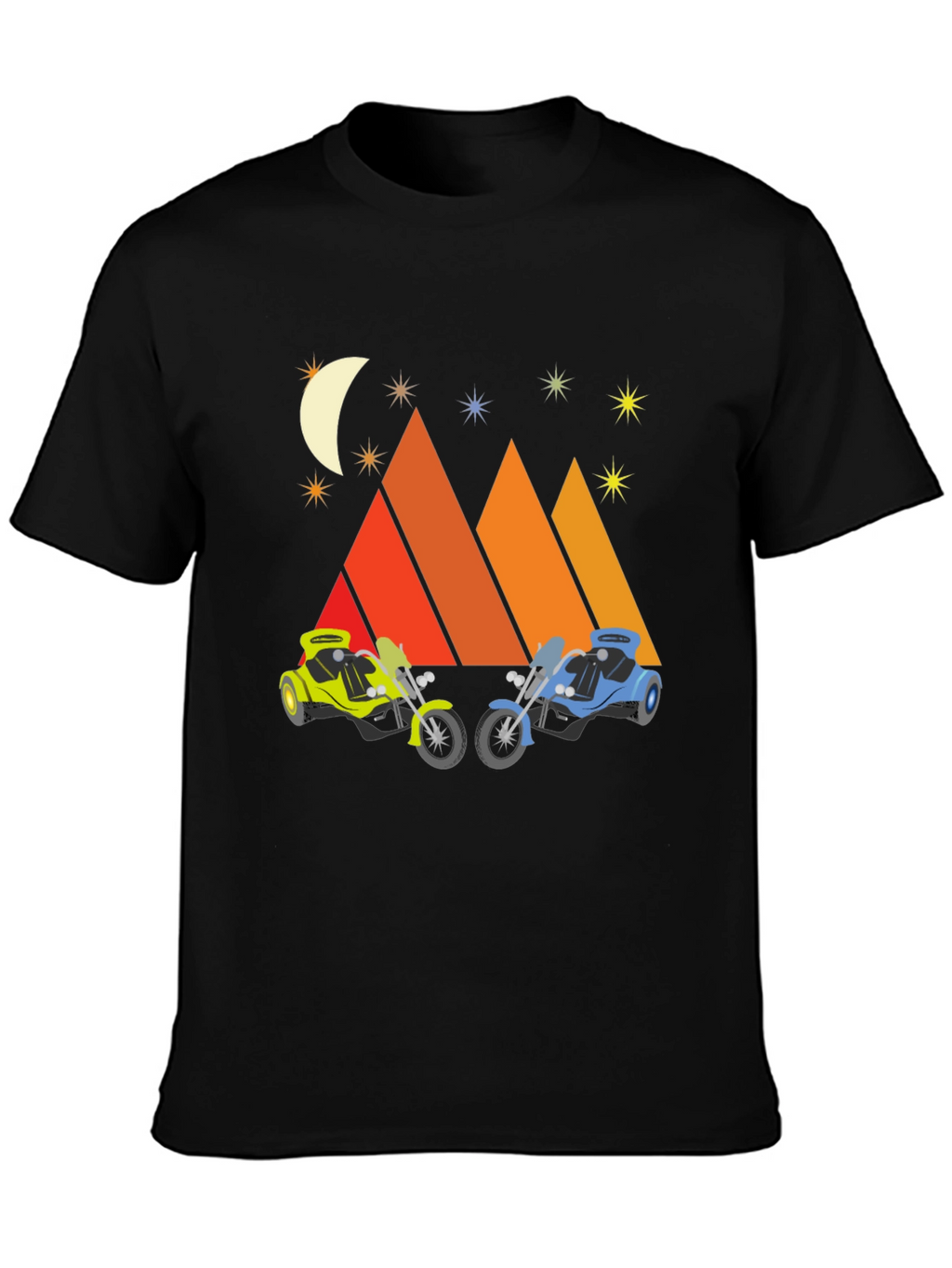 Motorcycle Mountainscape Graphic Tee