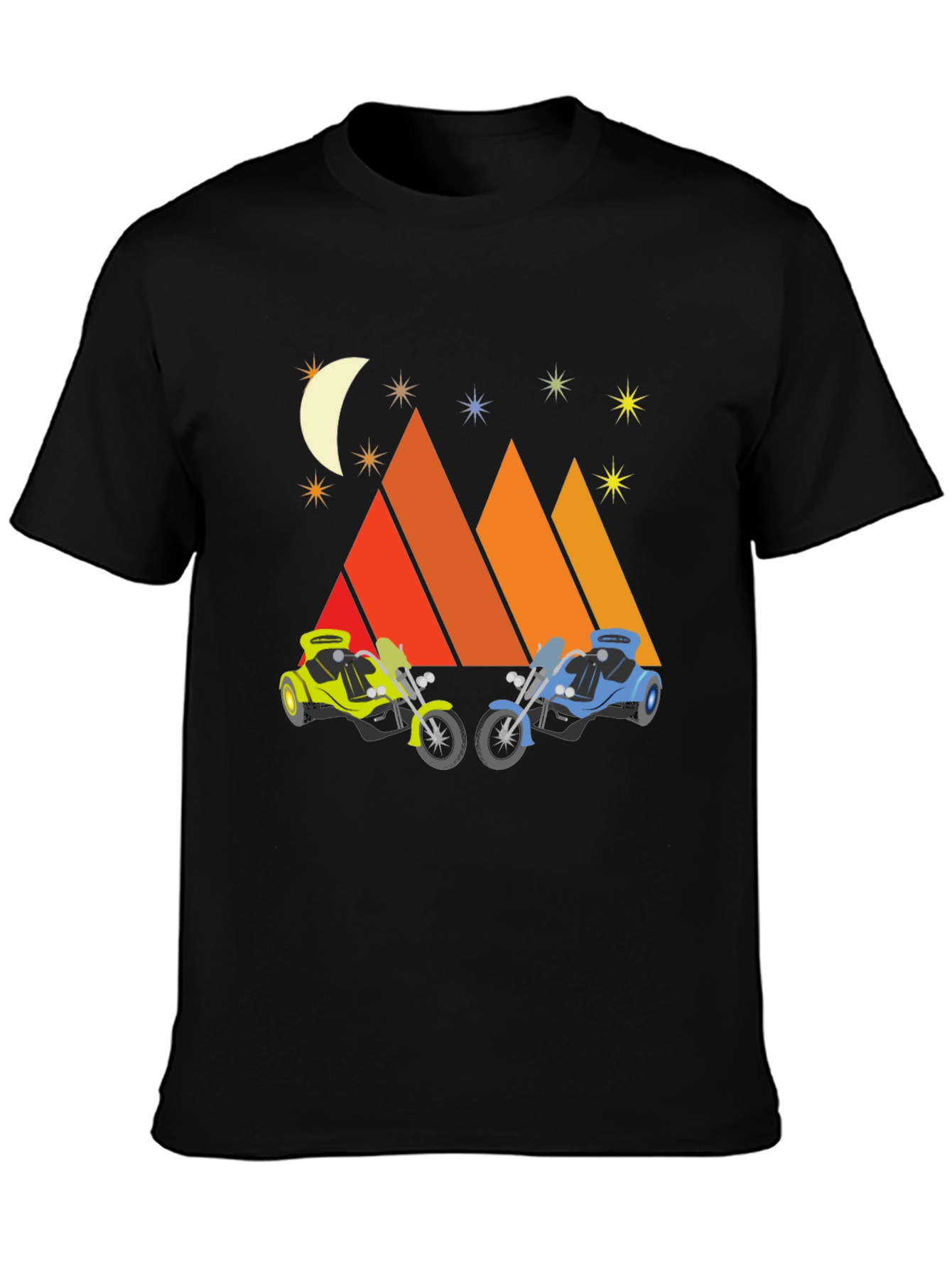 Motorcycle Mountainscape Graphic Tee