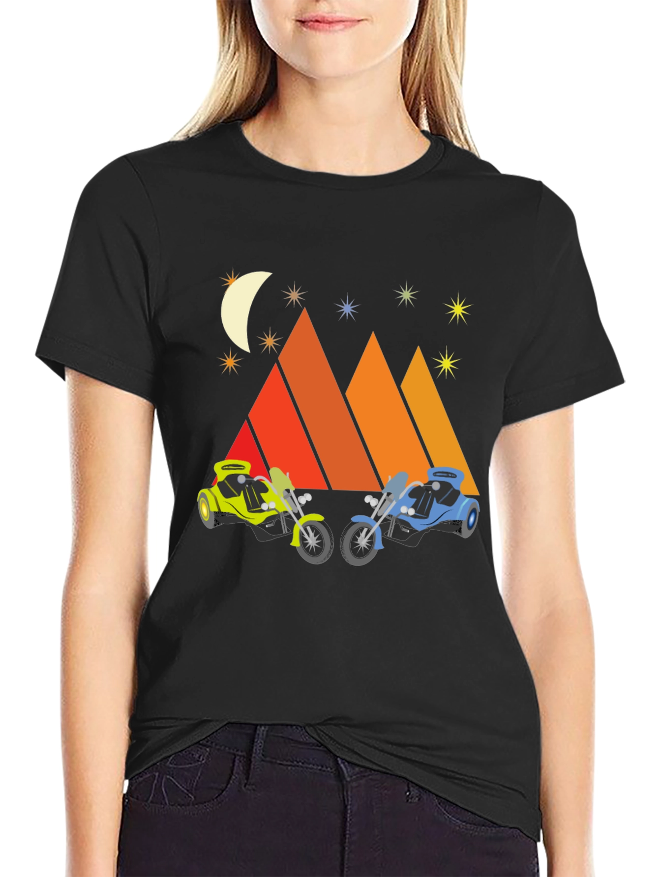 Motorcycle Mountainscape Graphic Tee