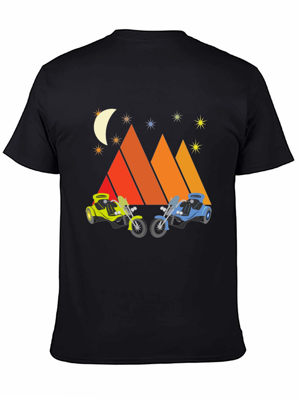 Motorcycle Mountainscape Graphic Tee
