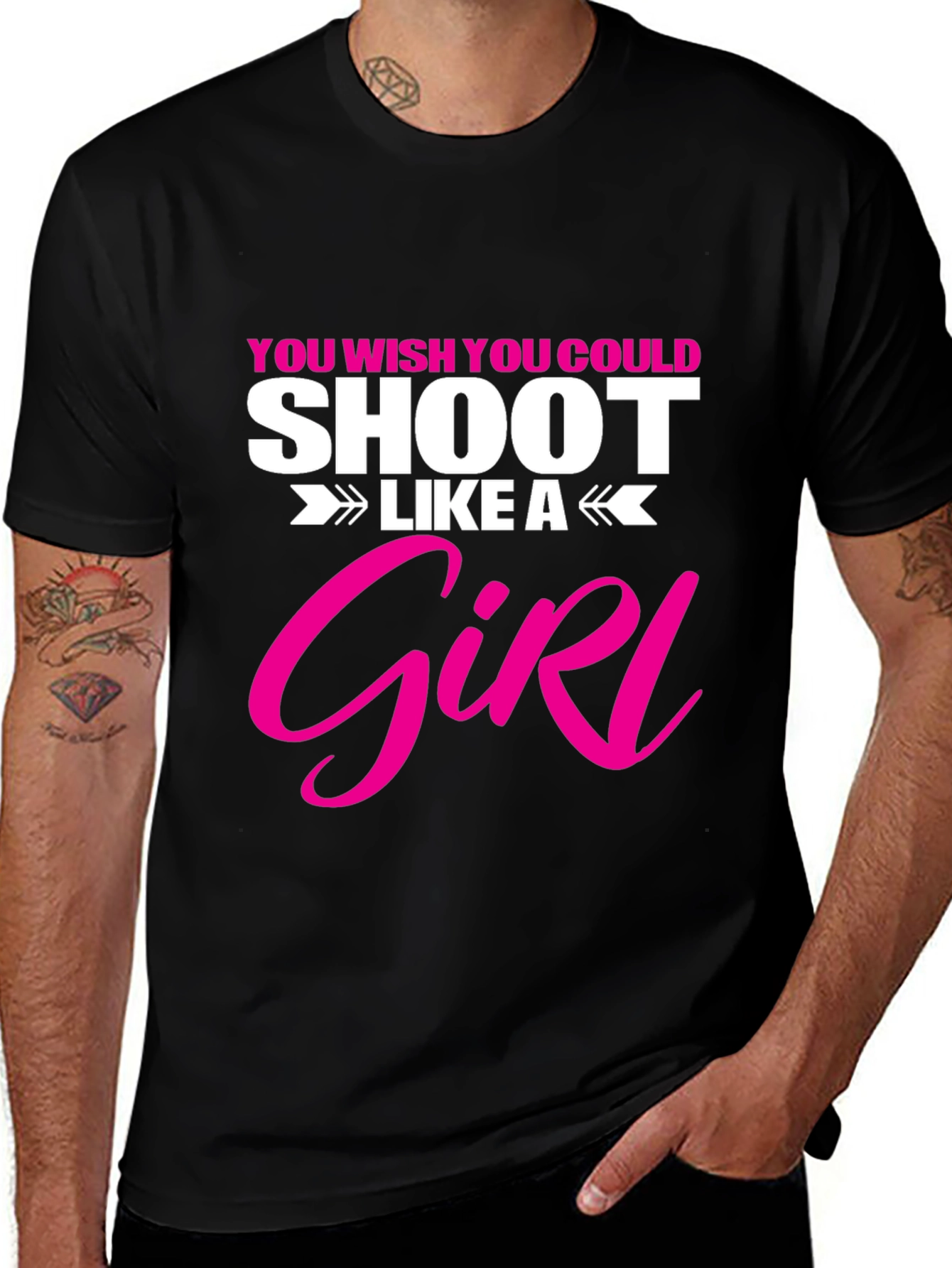 Shoot Like A Girl T-Shirt Funny Graphic Tee