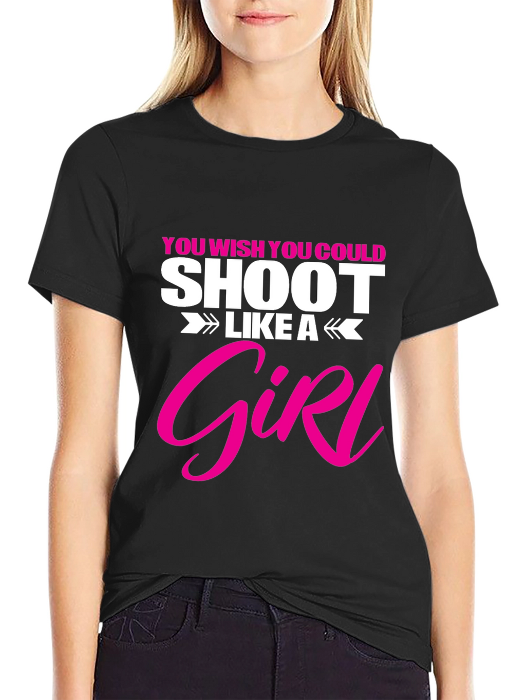 Shoot Like A Girl T-Shirt Funny Graphic Tee