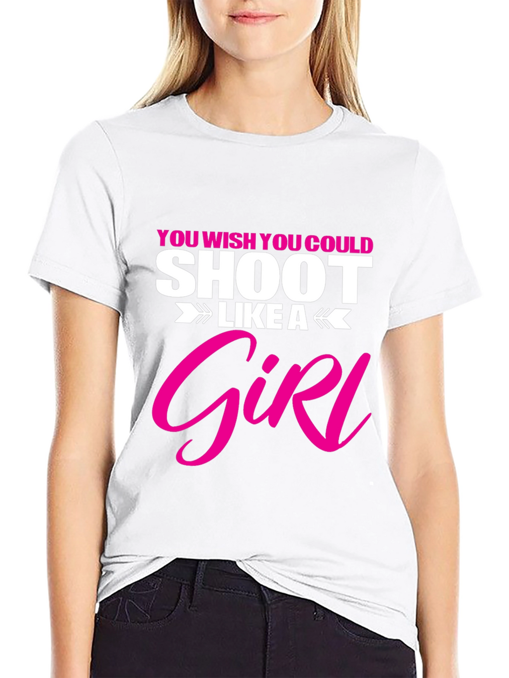 Shoot Like A Girl T-Shirt Funny Graphic Tee