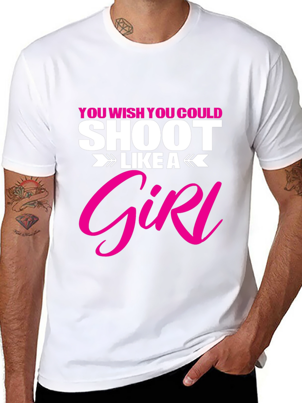 Shoot Like A Girl T-Shirt Funny Graphic Tee