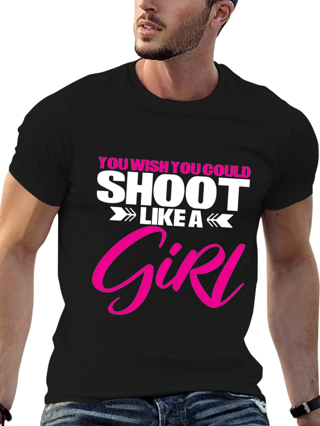 Shoot Like A Girl T-Shirt Funny Graphic Tee