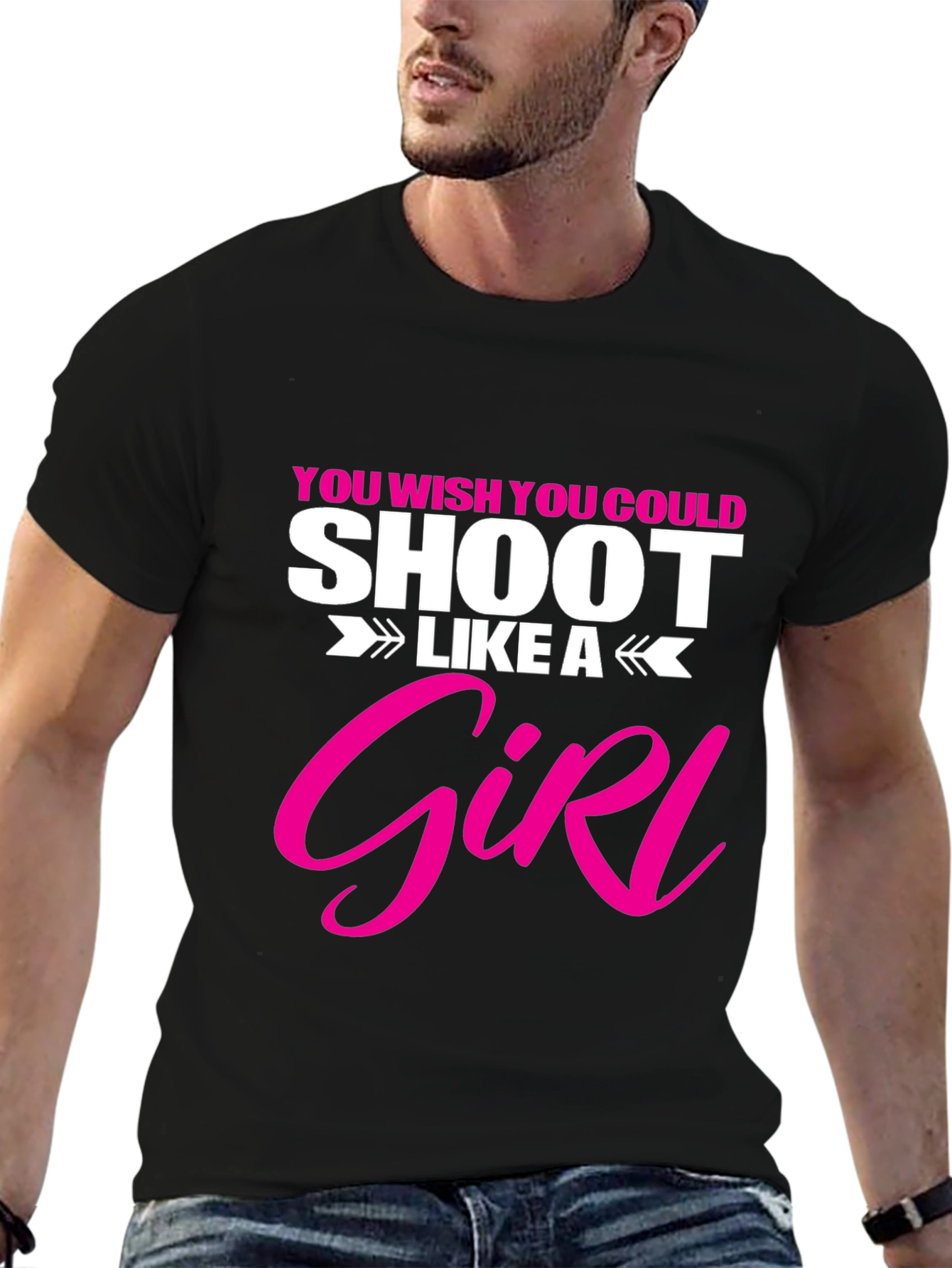 Shoot Like A Girl T-Shirt Funny Graphic Tee