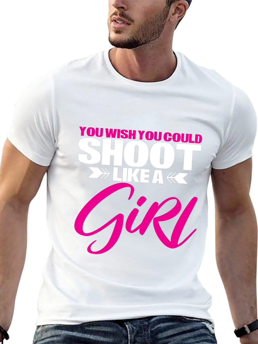 Shoot Like A Girl T-Shirt Funny Graphic Tee
