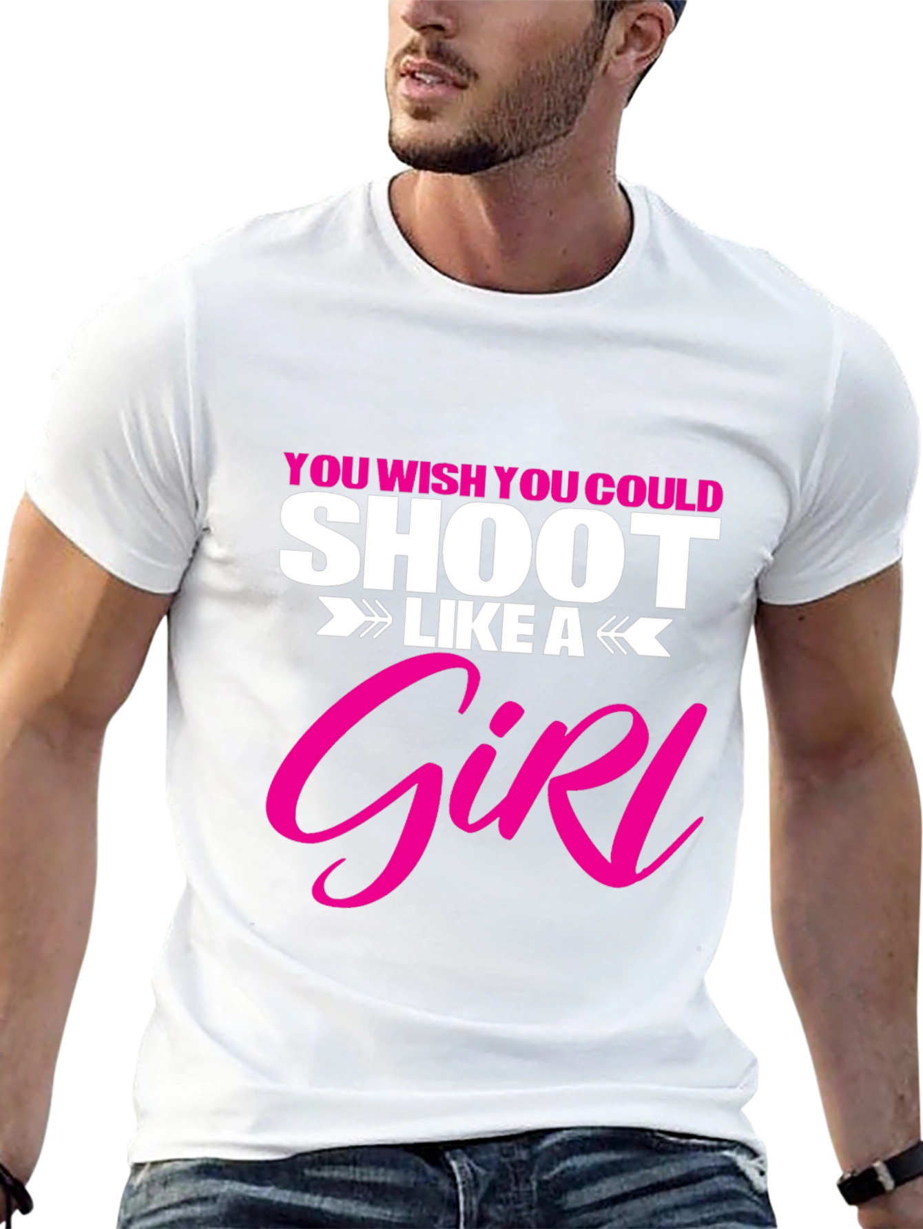 Shoot Like A Girl T-Shirt Funny Graphic Tee