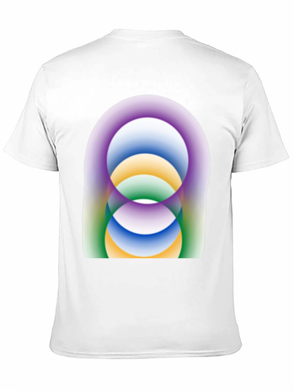 Abstract Circle Design Black T-Shirt