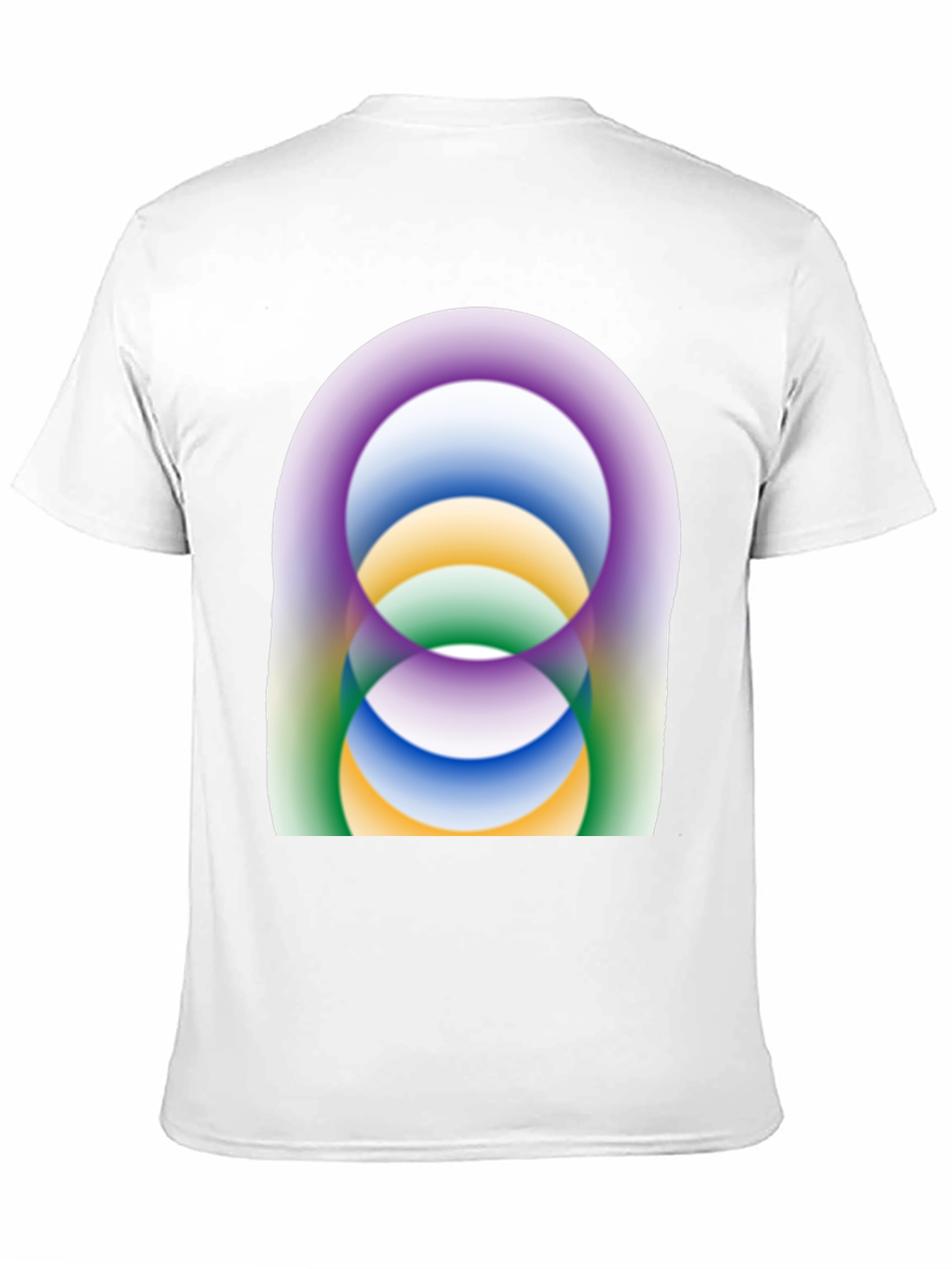 Abstract Circle Design Black T-Shirt