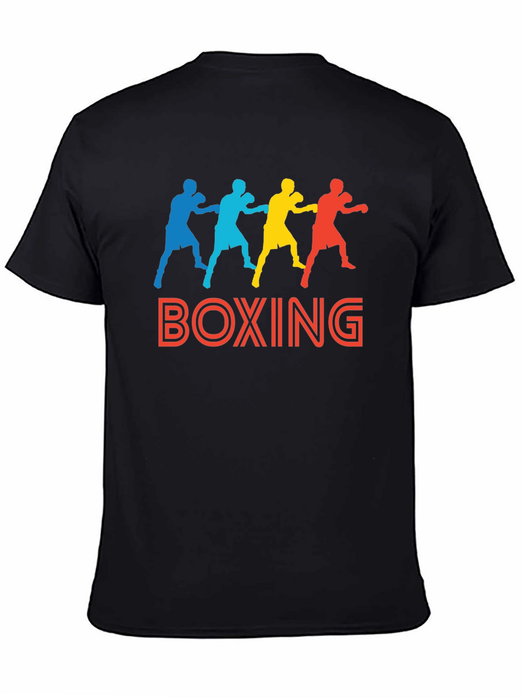 Boxing Graphic Print Black T-Shirt