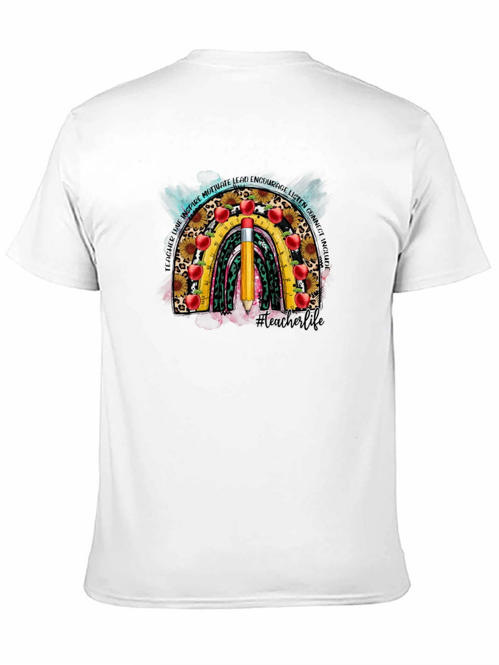 Teacher Life Rainbow Graphic Tee