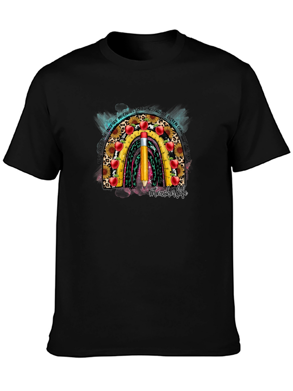 Teacher Life Rainbow Graphic Tee