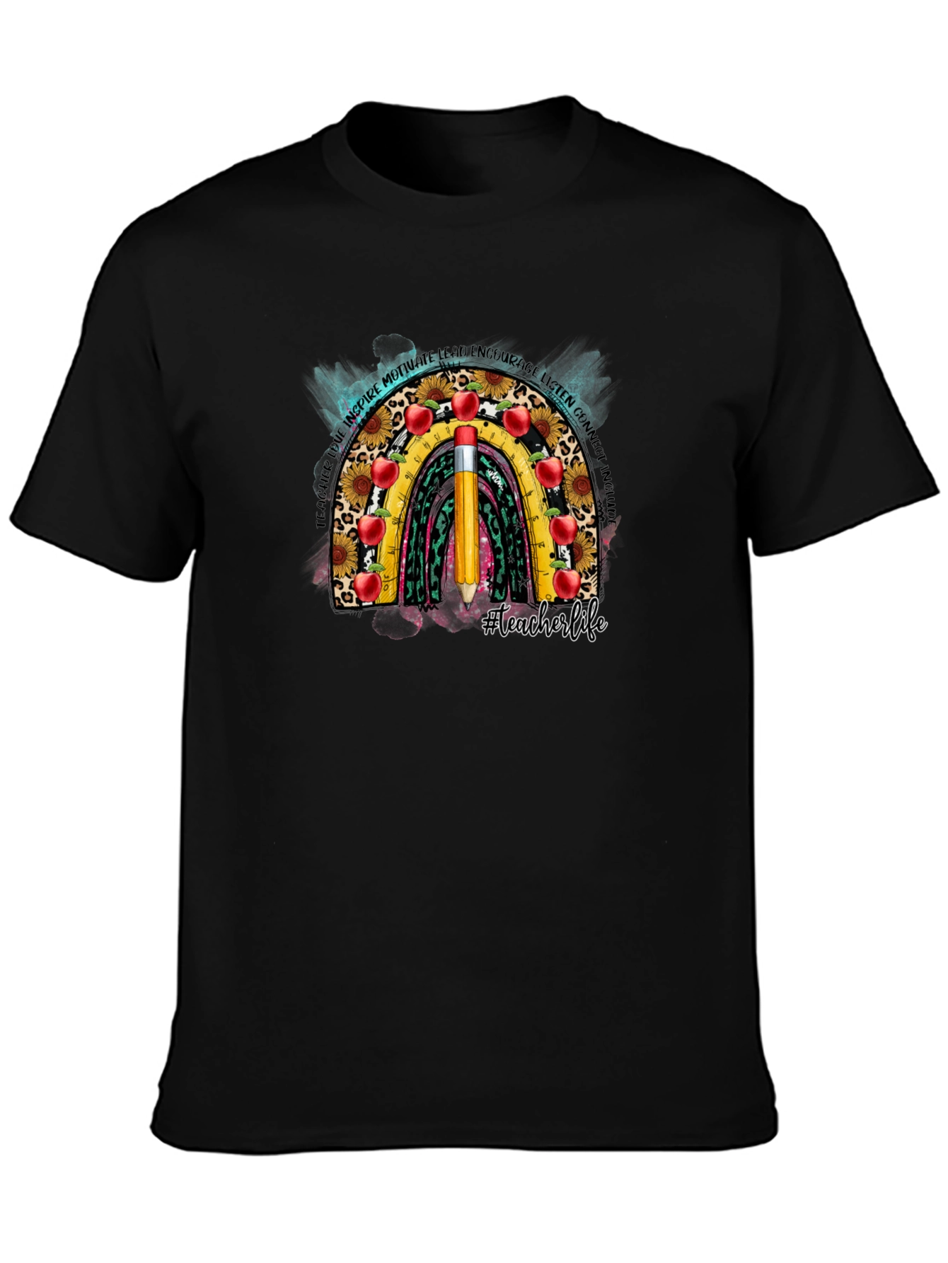 Teacher Life Rainbow Graphic Tee