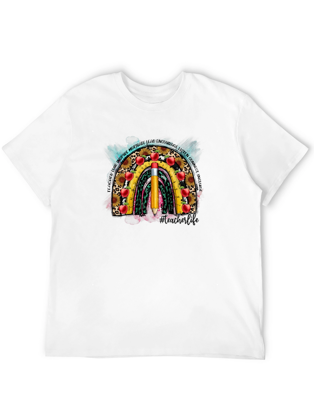 Teacher Life Rainbow Graphic Tee