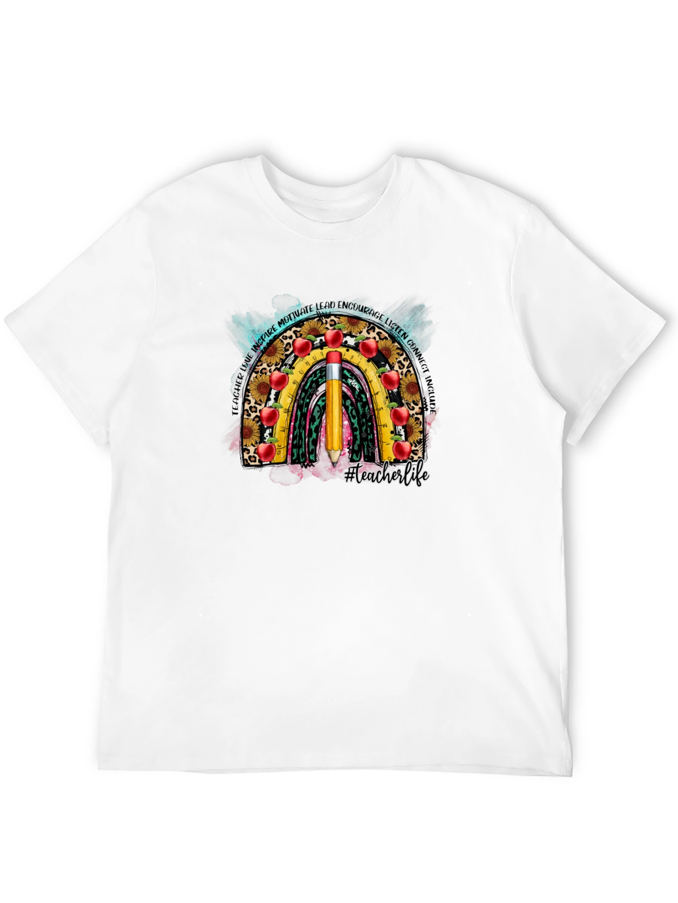 Teacher Life Rainbow Graphic Tee